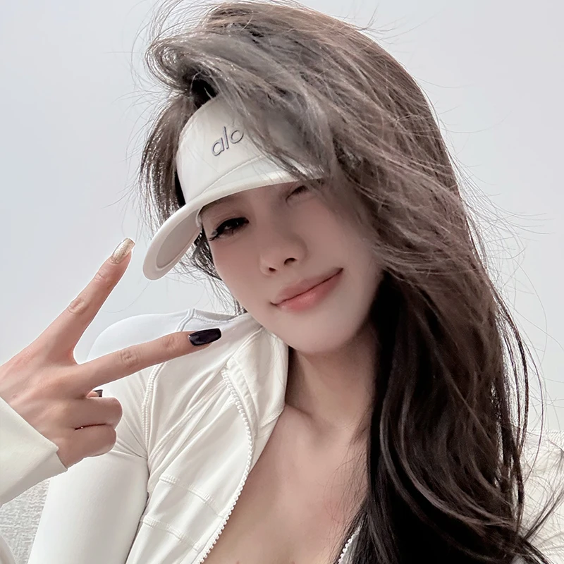OuiPack 字母空顶防晒帽女2025春夏新款防紫外线户外运动鸭舌帽子