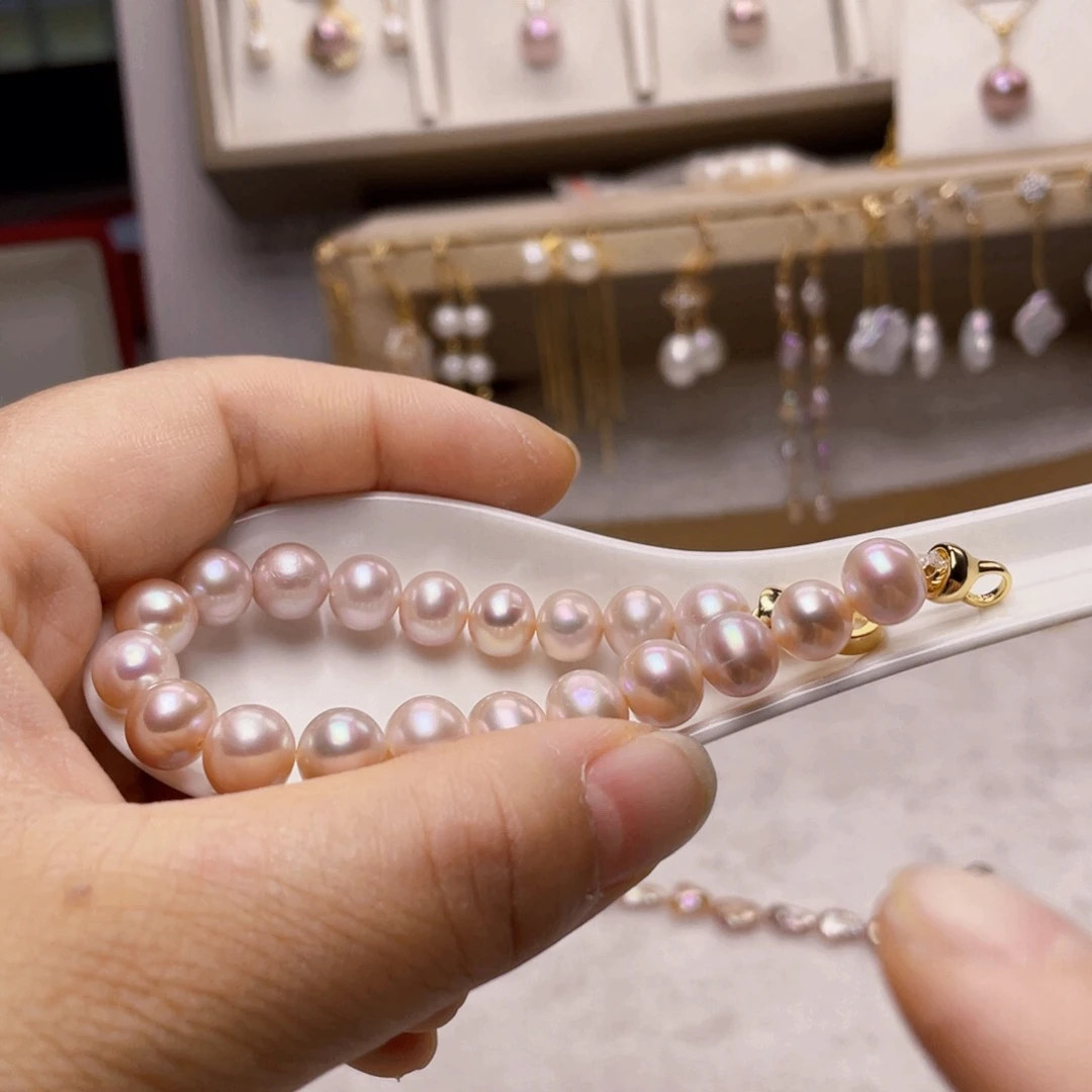 银S925镶嵌淡水珍珠珍珠首饰