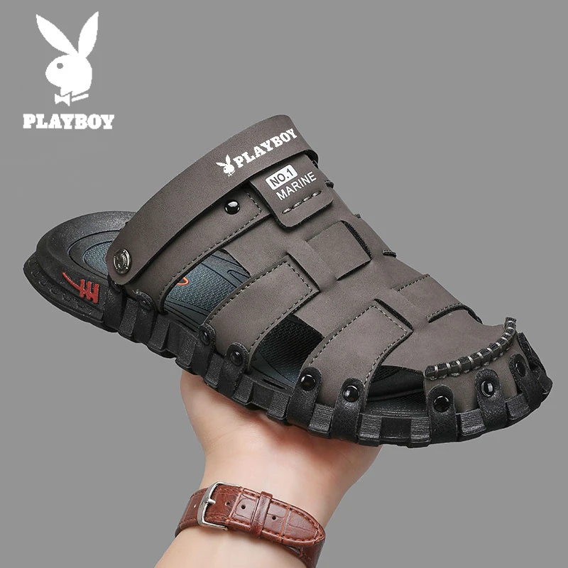 花花公子凉鞋男款夏季外穿运动防滑耐磨包头凉拖两用开车沙滩拖鞋