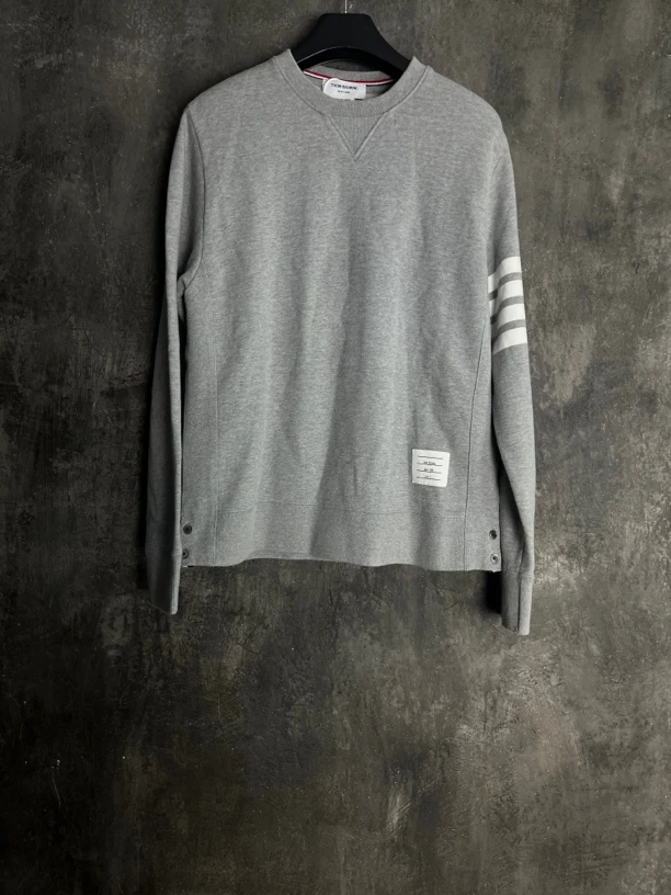 全新未使用 THOMBROWNE 5码*1/经典灰色条纹卫衣/01054