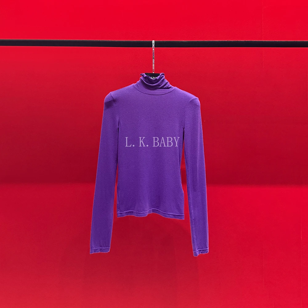 【L.K.BABY】  时尚高级感气质百搭软糯针织修身长袖高领衫