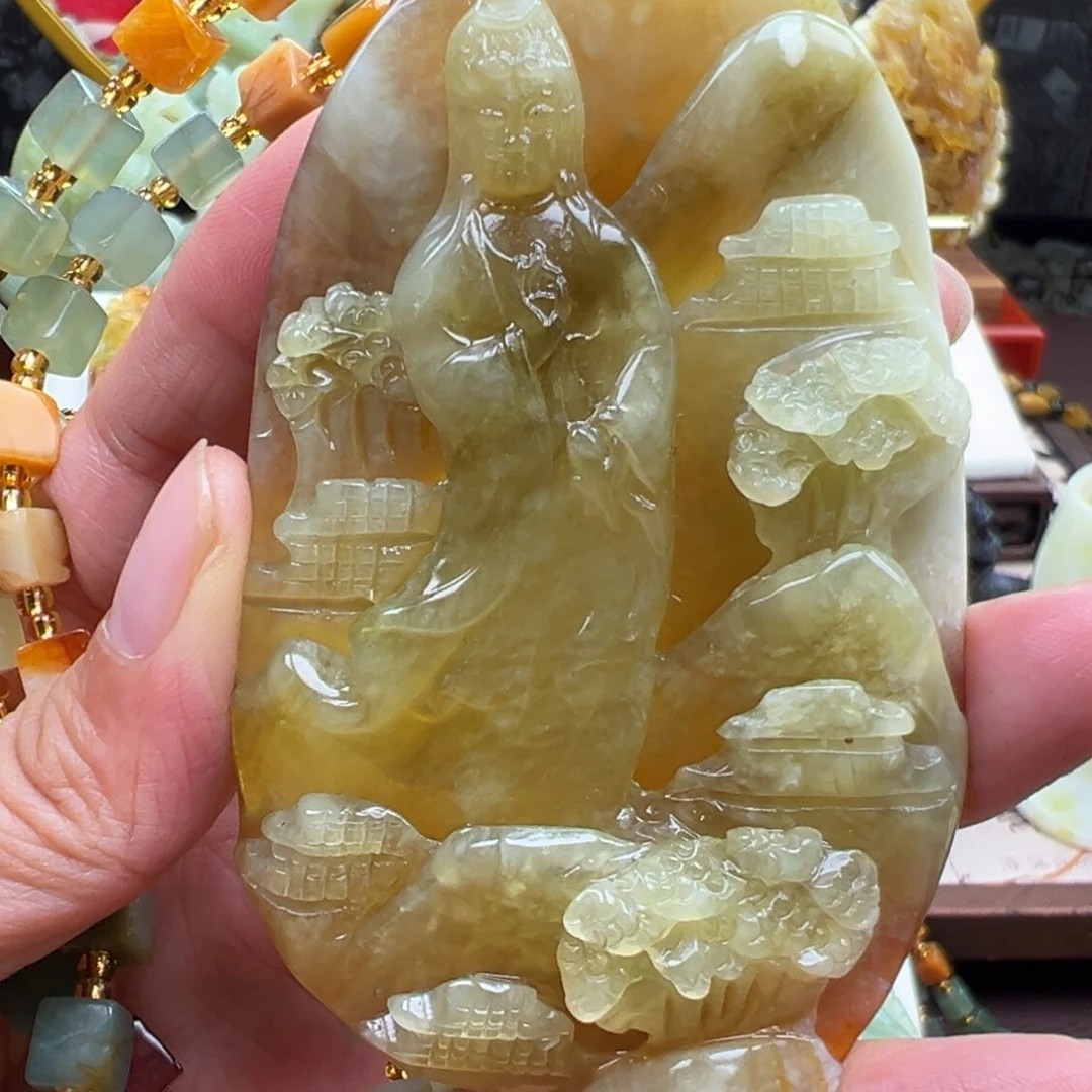 岫玉未镶嵌挂件挂件