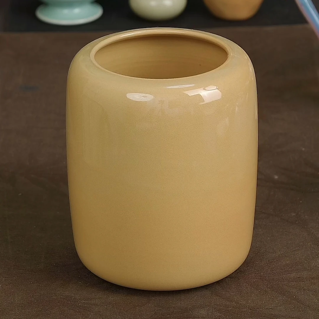 椒房小建水笔筒陈卫武龙泉青瓷茶洗建水茶渣缸中式家用茶具配件