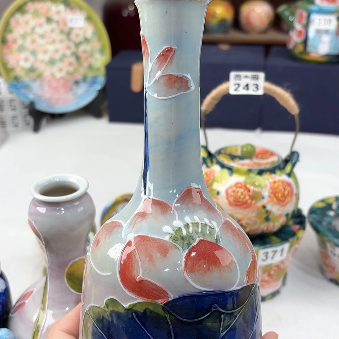 景德镇手绘高温釉下彩陶瓷茶具