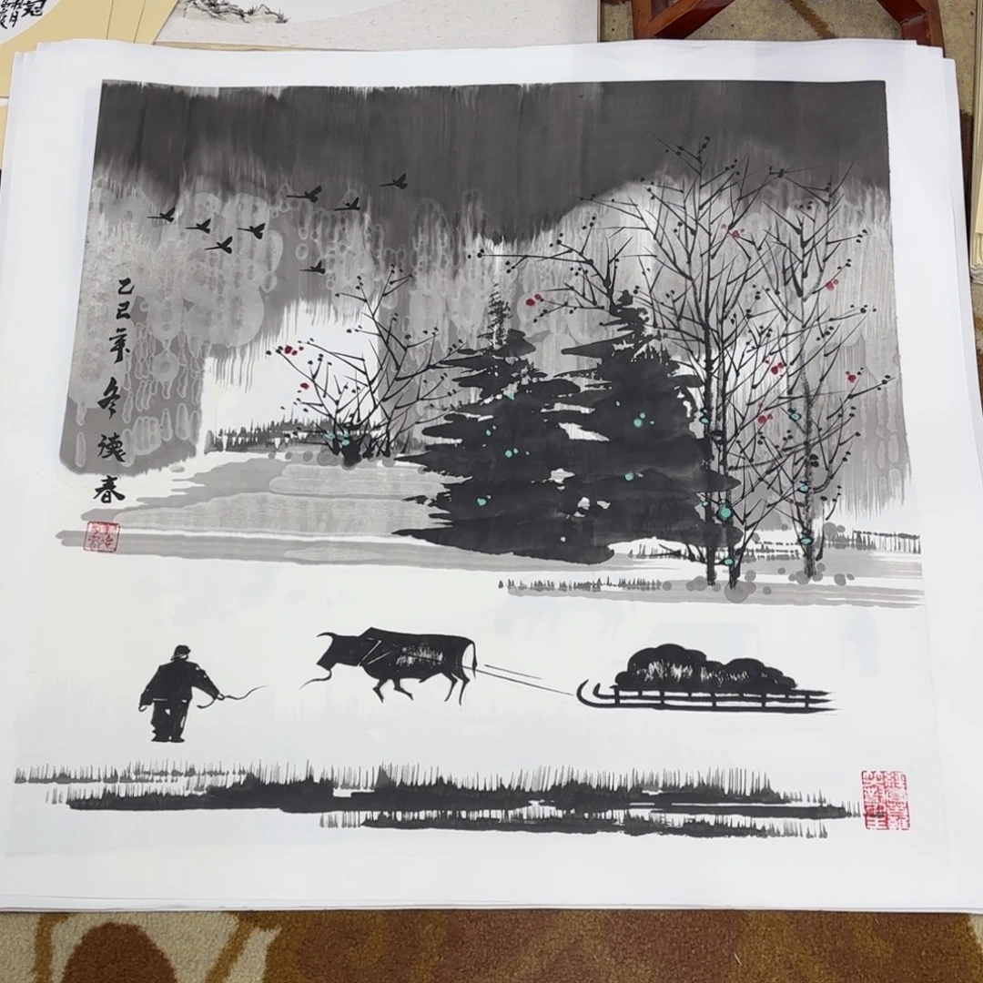 国画刘德春四尺斗方艺