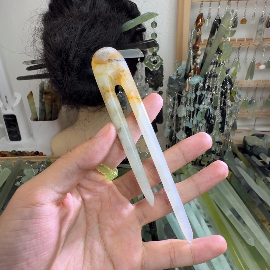 未镶嵌蛇纹石玉发饰