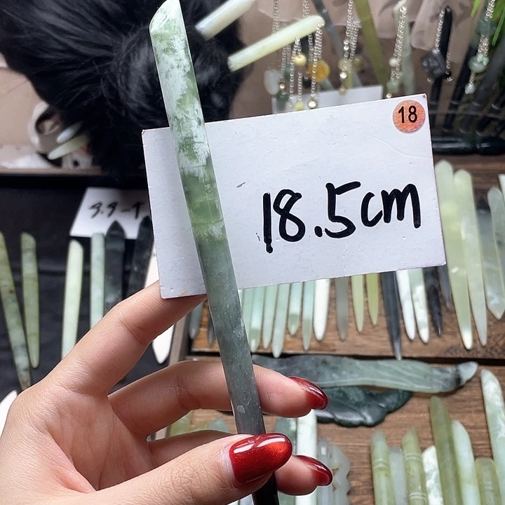 蛇纹石玉发饰合金