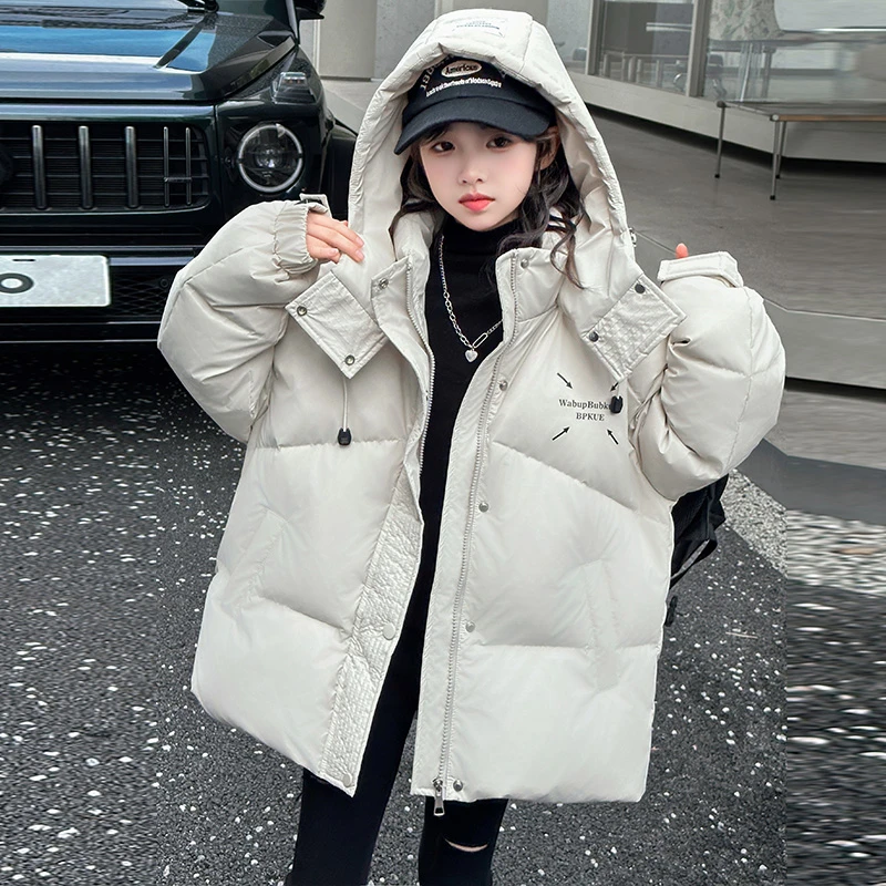 女童冬装棉服2025新款女大童加厚棉衣儿童冬季洋气超好看面包服潮