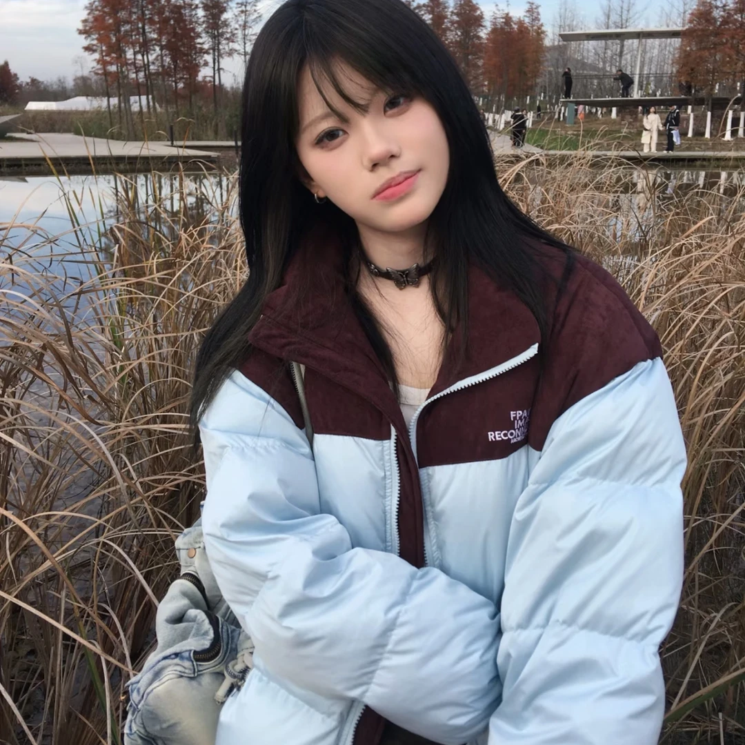 麂皮拼接刺绣logo立领嘎嘎外套 男女同款（瑕疵）（染色）