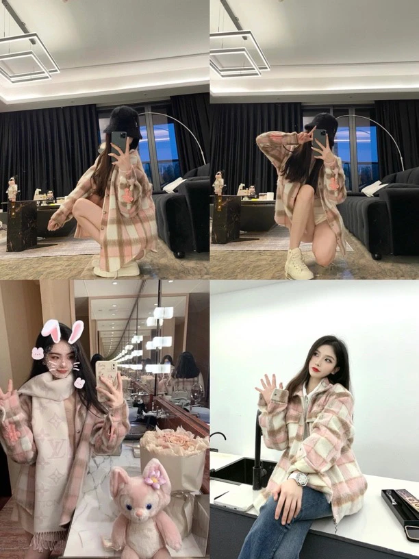 粉格子衬衫外套」Zcc网红高品高质 质量绝绝子