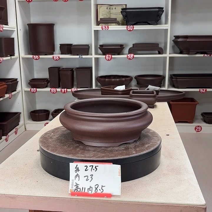 花盆紫砂束口圆盆