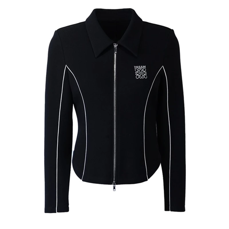 【许半夏推荐】Logo绣花针织上衣N1049