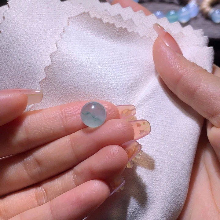 翡翠散珠翡翠珠子卡10.5