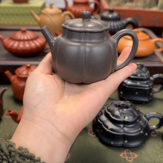 茶壶紫砂繁花天青