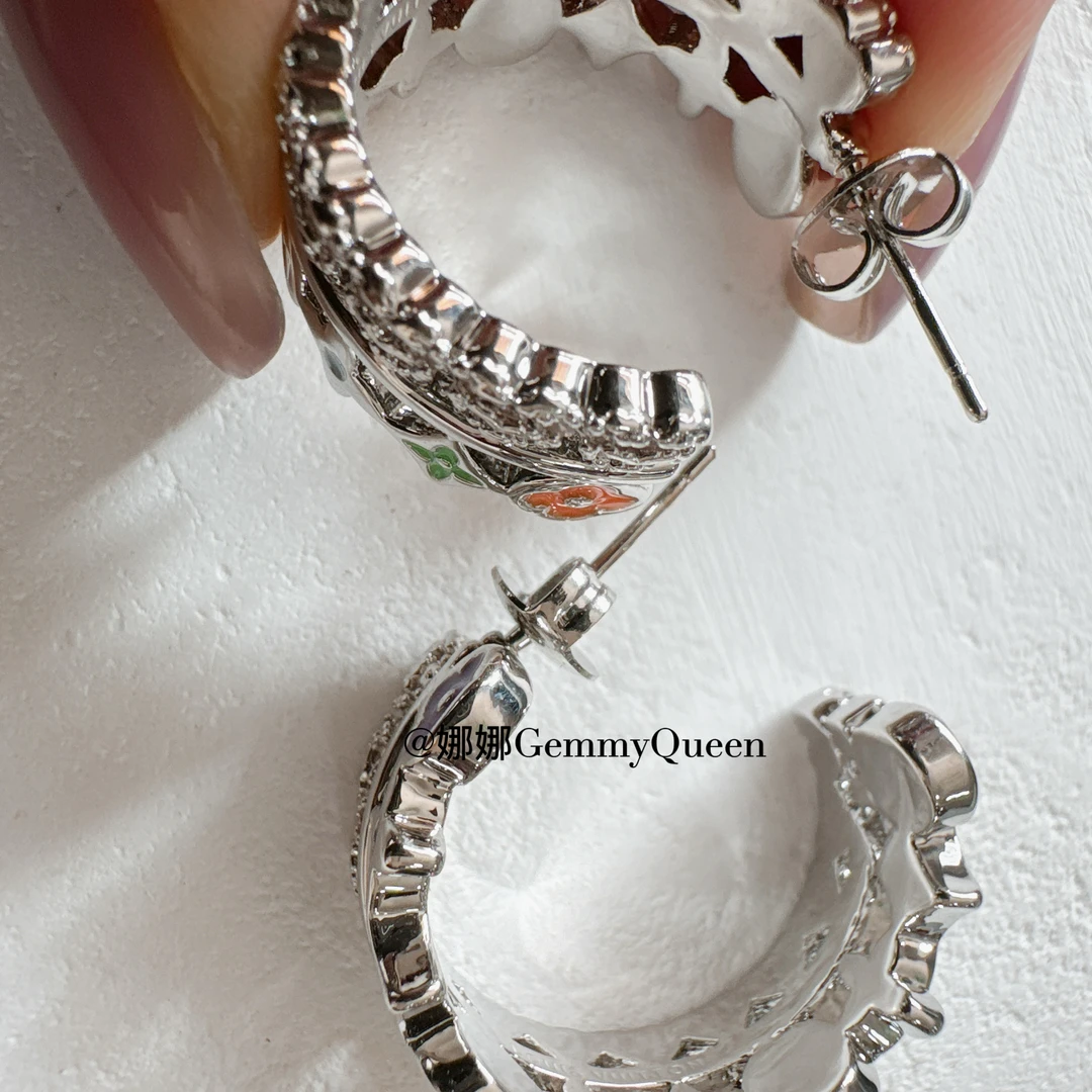 铜合金合成锆石耳饰 娜娜GemmyQueen耳环GQ07004