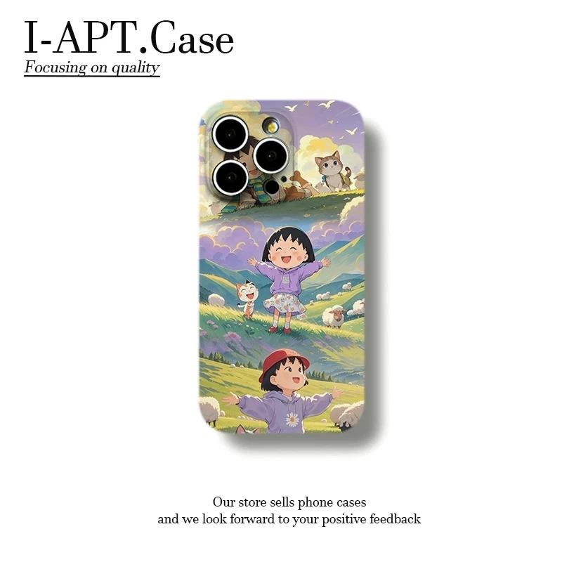 卫衣小丸子摊手菲林软壳适用iPhone苹果16手机壳华为oppo小米vivo