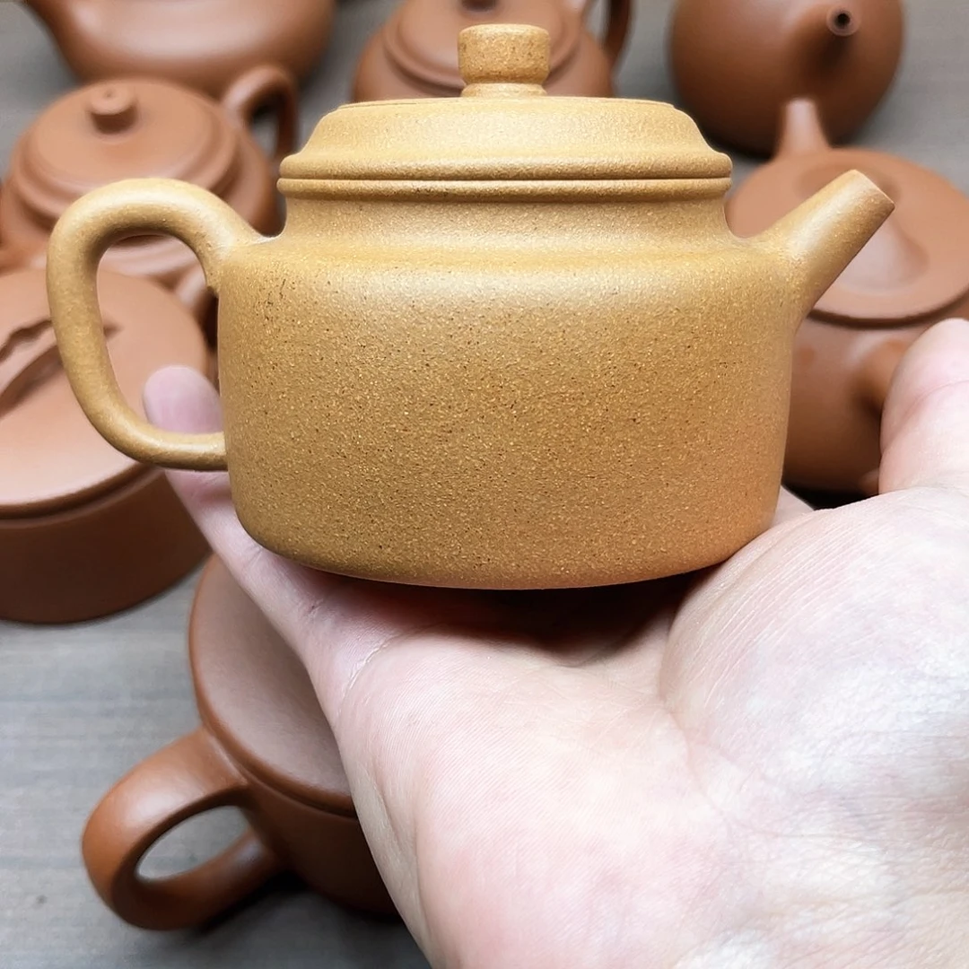 紫砂茶壶雨*器宜兴紫砂壶原矿黄金段德钟200毫升瑕疵