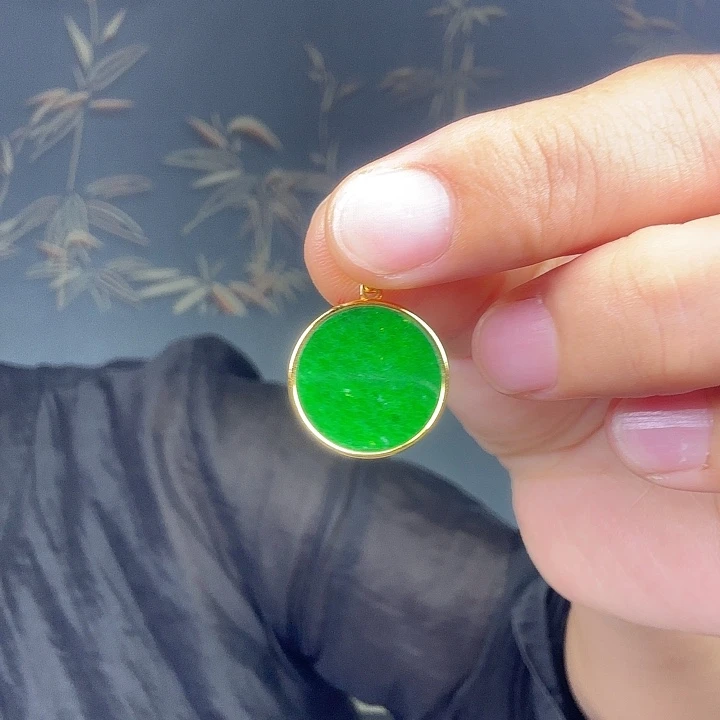 翡翠银S925镶嵌吊坠(不含链)特价