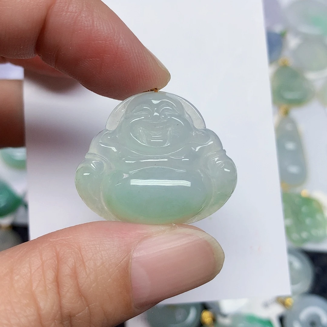 翡翠18K金镶嵌颈饰3577899