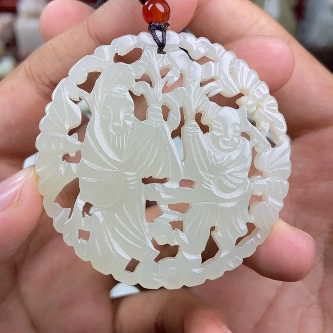 和田玉未镶嵌挂件