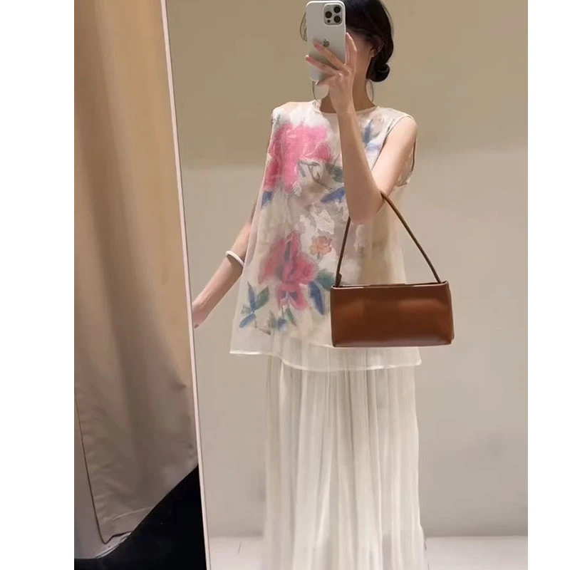 2025夏季新款女装韩版独特漂亮套装设计感气质上衣半身裙两件套