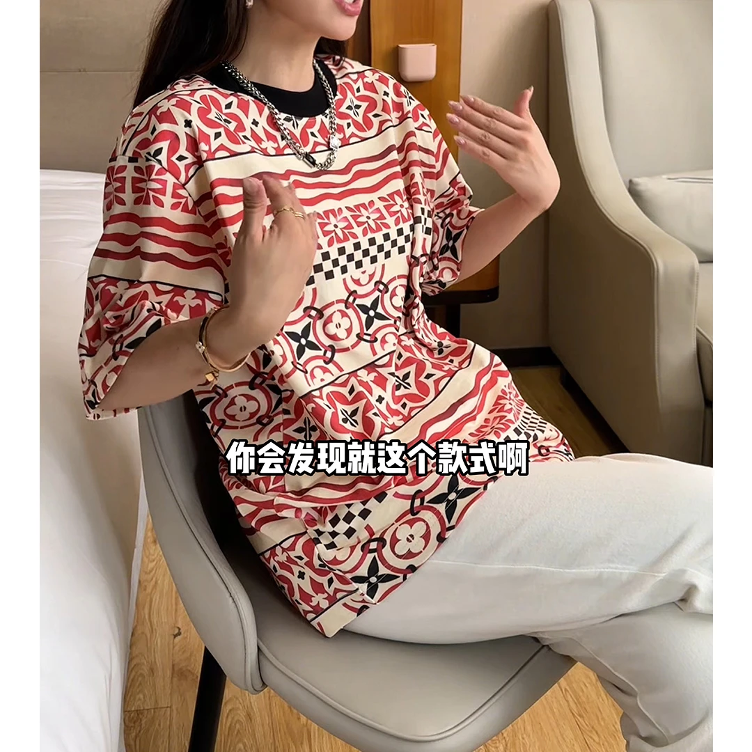 夏季新款高级感男士撞色洋气短袖T恤潮流设计师款轻奢痞帅上衣服