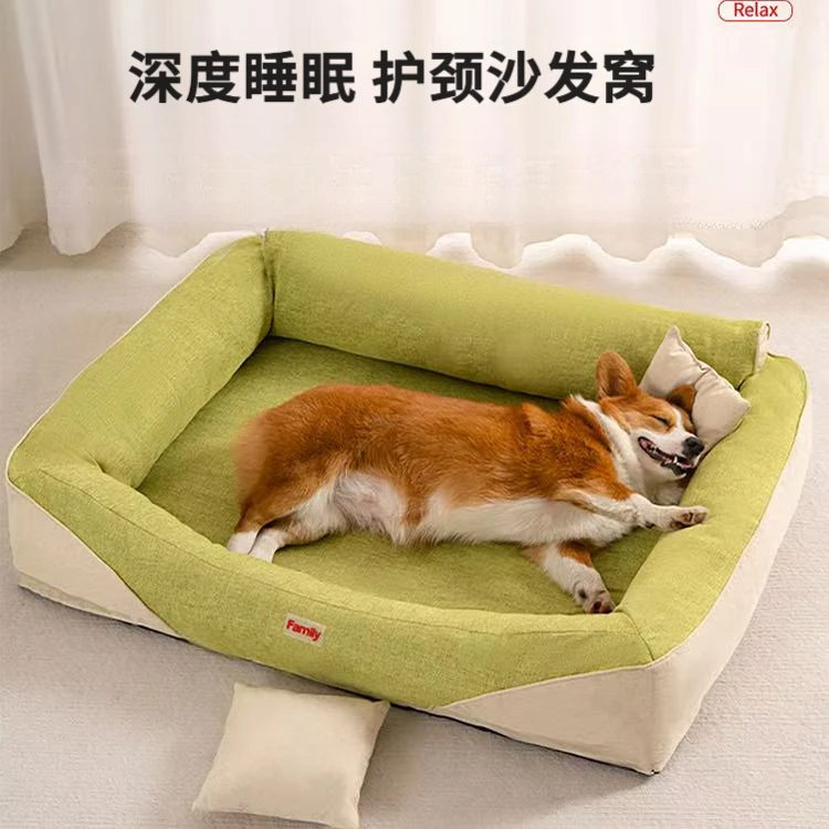 狗窝冬季保暖全可拆洗狗垫子沙发窝填久睡不塌陷大型犬懒人沙发床