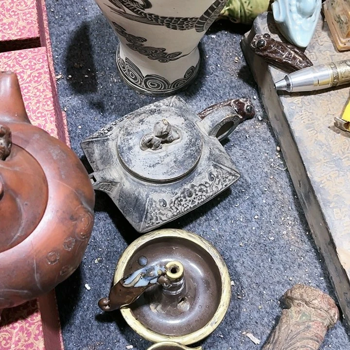 瓦当摆件摆件茶桌茶台陶瓷山*翁