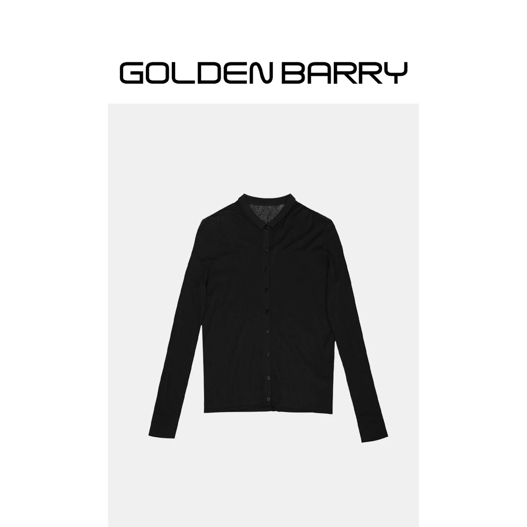 GOLDENBARRY|242241双层微透毛织开衫
