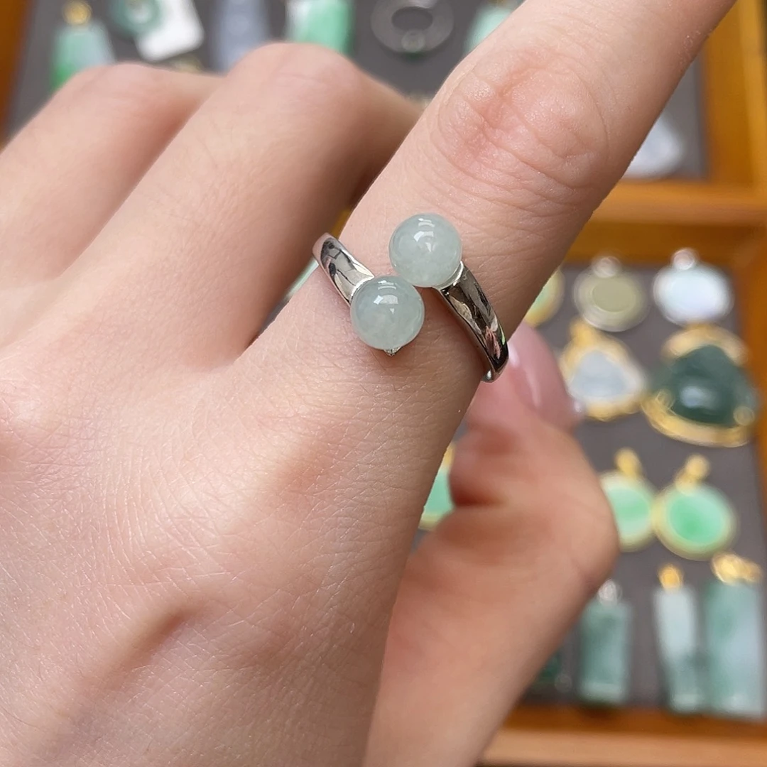 翡翠银S925镶嵌吊坠(不含链)