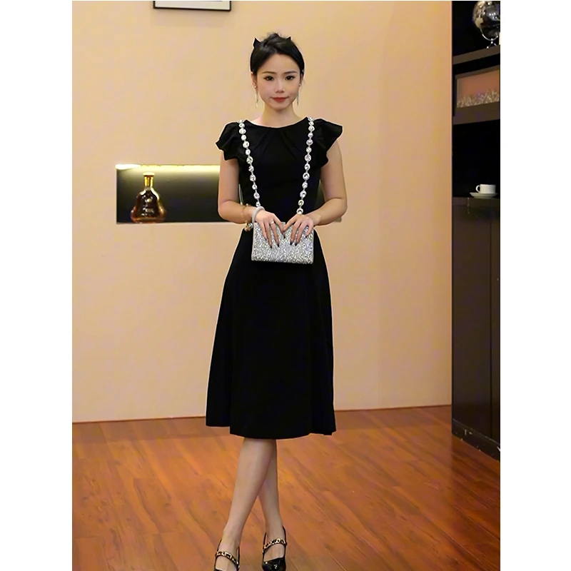 GERUIOUDIAN/格芮欧典3192新款设计感镶钻轻奢无袖修身显瘦连衣裙