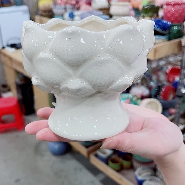 有孔，凑10元包邮陶瓷花盆发货！