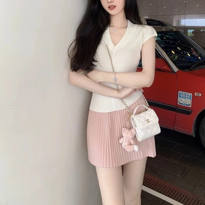 1800 【两件套】夏季纯欲风时尚减龄套装（J19）