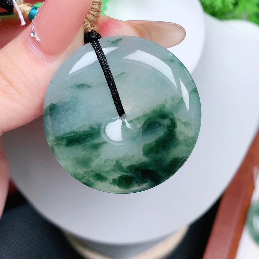 翡翠未镶嵌颈饰平安37.8-6.3