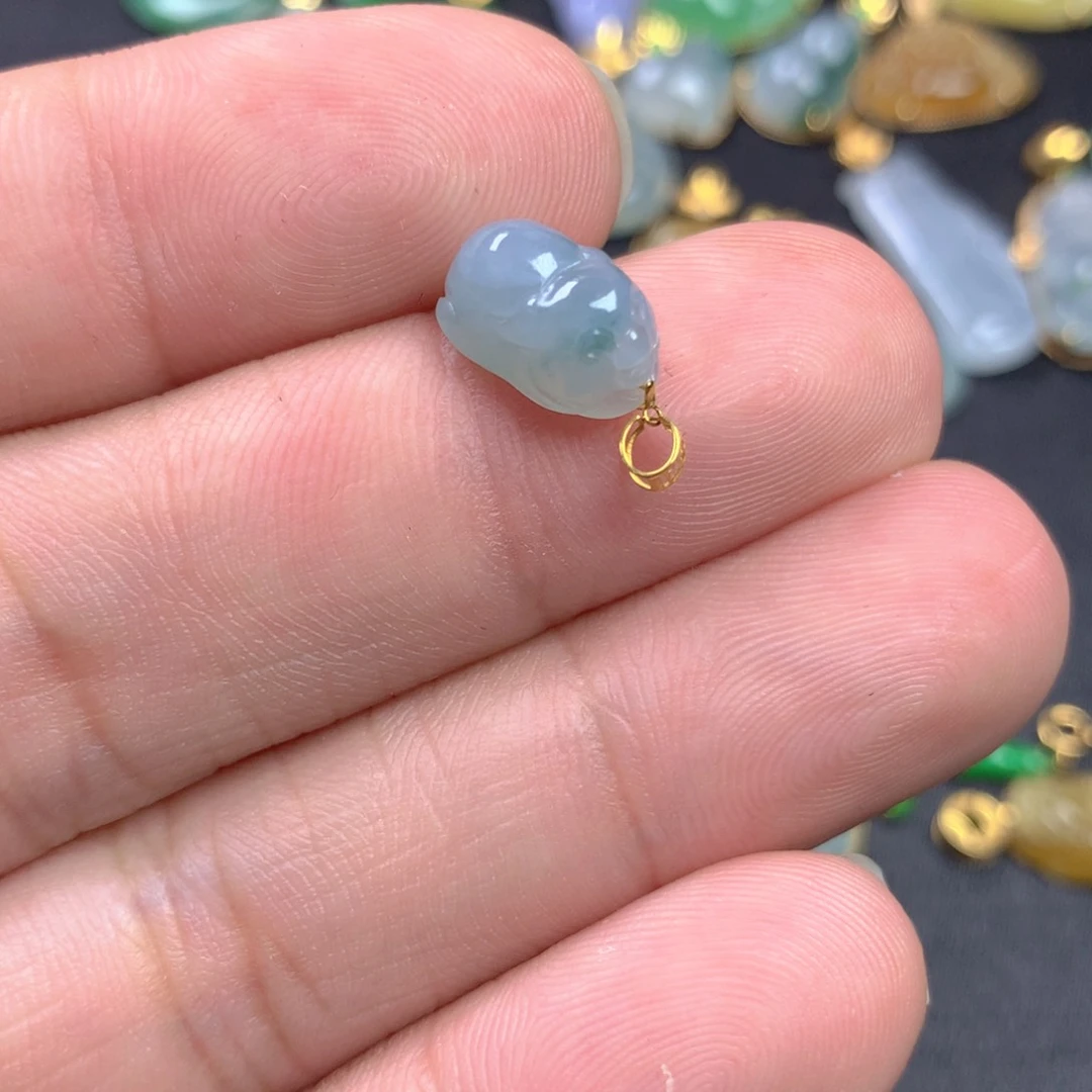 【闪购商品】颈饰18K金镶嵌翡翠翡翠