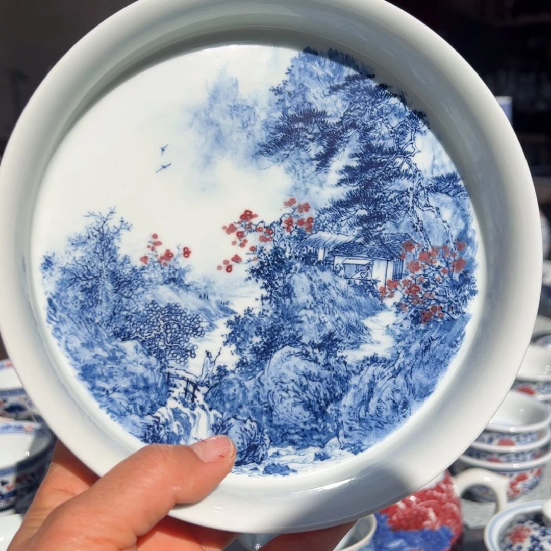 云***森现代瓷青花釉里红工艺