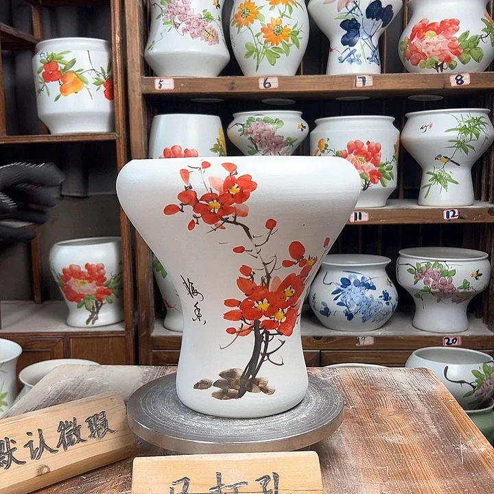 摆件火窝红梅花新款新款陶瓷