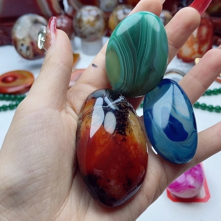 玛瑙/玉髓珠宝奇石未镶嵌蓝*果