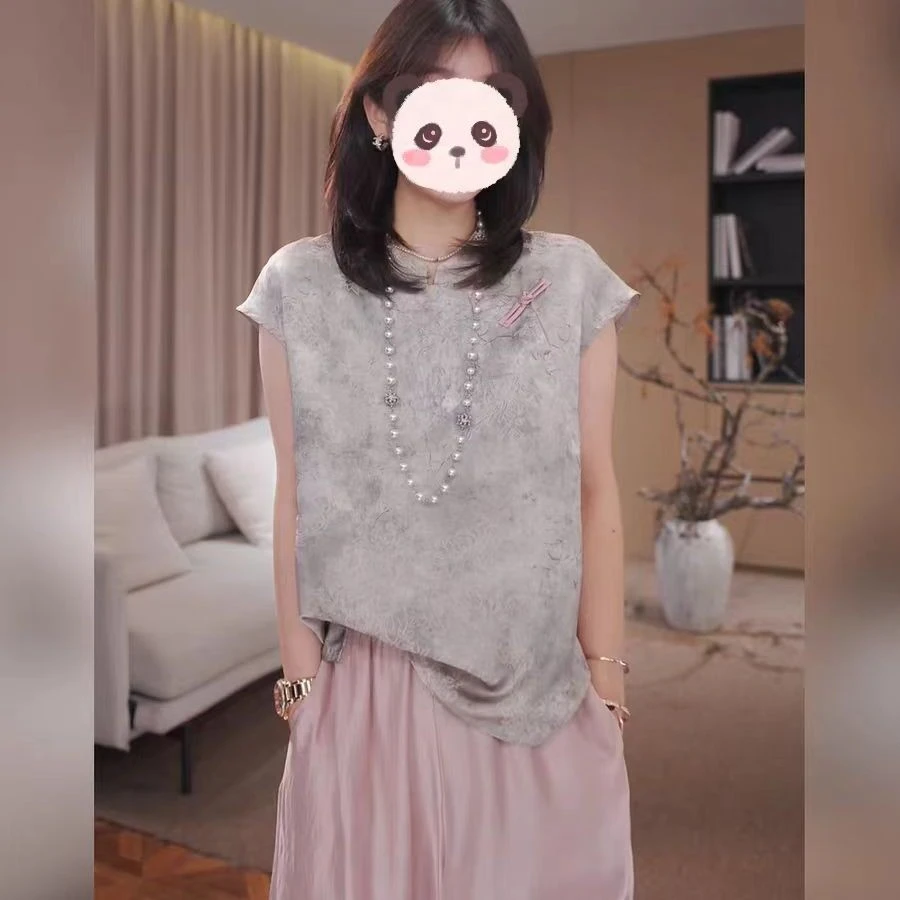 宝宝周岁宴妈妈礼服抓周女装夏2025新款阔腿裤旗袍新中式国风套装