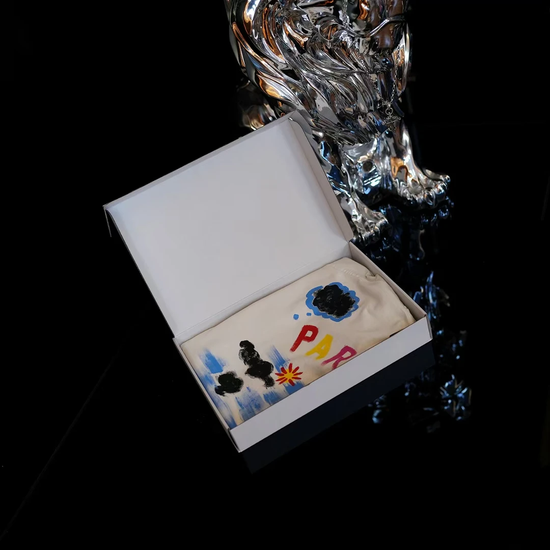 【L云朵彩绘】轻奢休闲时尚经典潮流百搭短袖T恤-KLX-TX66289