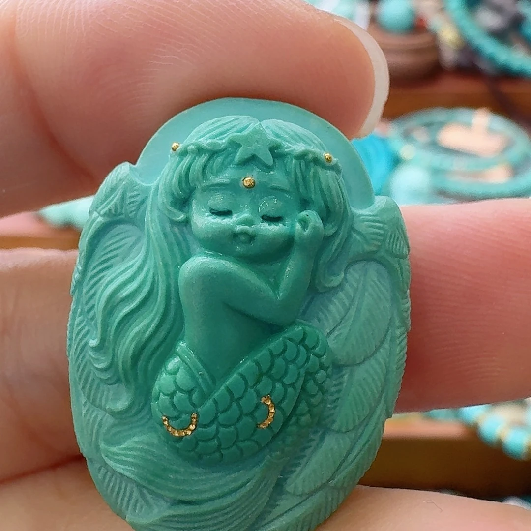 绿松石未镶嵌珠宝半成品