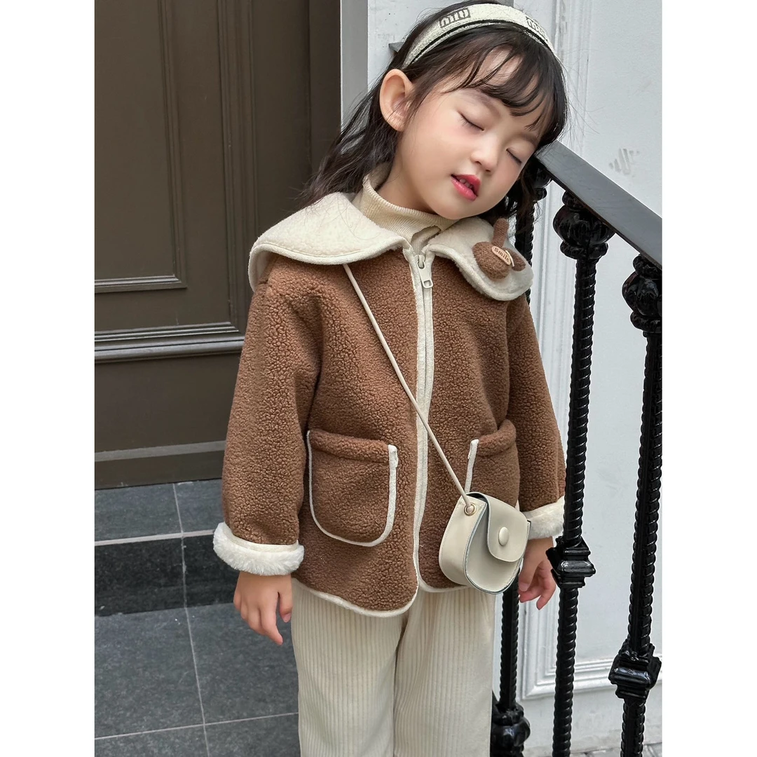 【新疆包邮】新款加绒小兔子毛毛外套B429