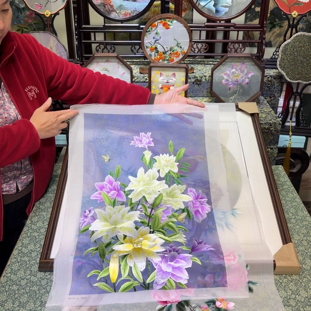 刺绣手工苏绣工艺制作技艺精湛