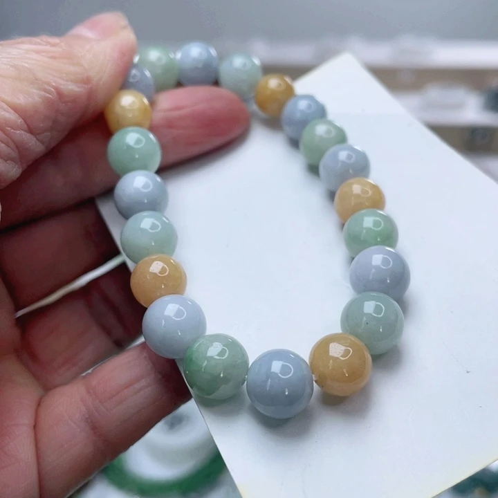 翡翠未镶嵌手链天然翡翠手链9.3mm