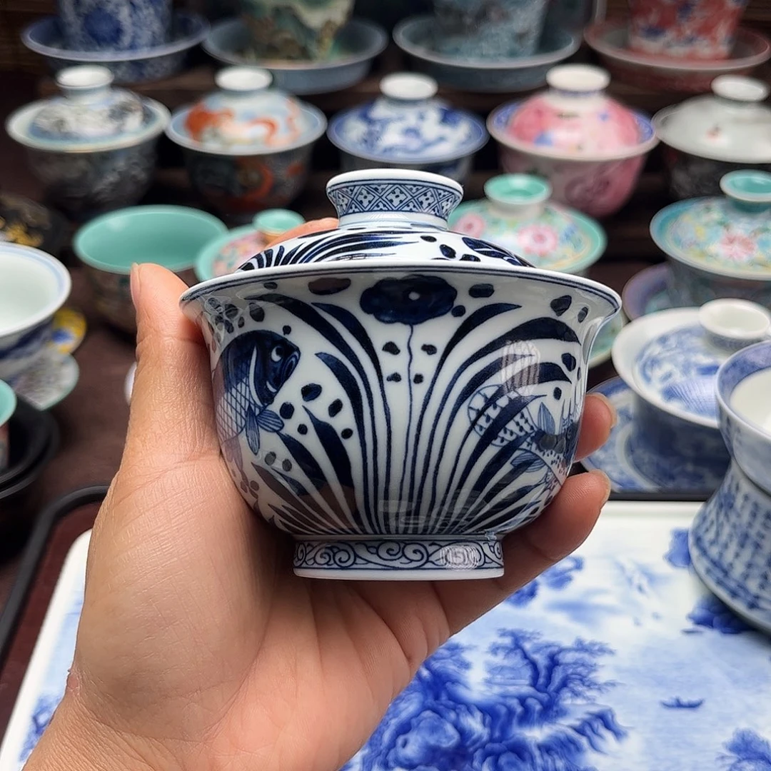 景德镇陶瓷二才盖碗