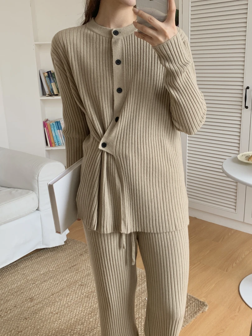 品牌过款高级感轻奢小众针织套装1353