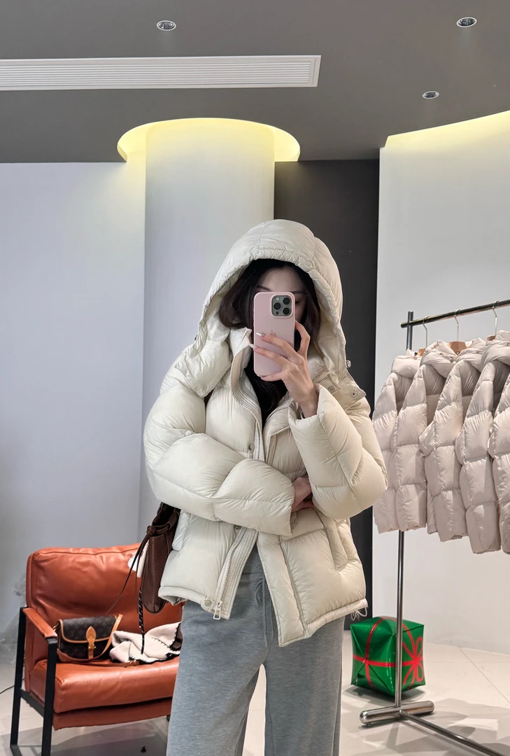 新国标90白鸭绒新款脱卸帽羽绒服女款百搭冬季短款02.07