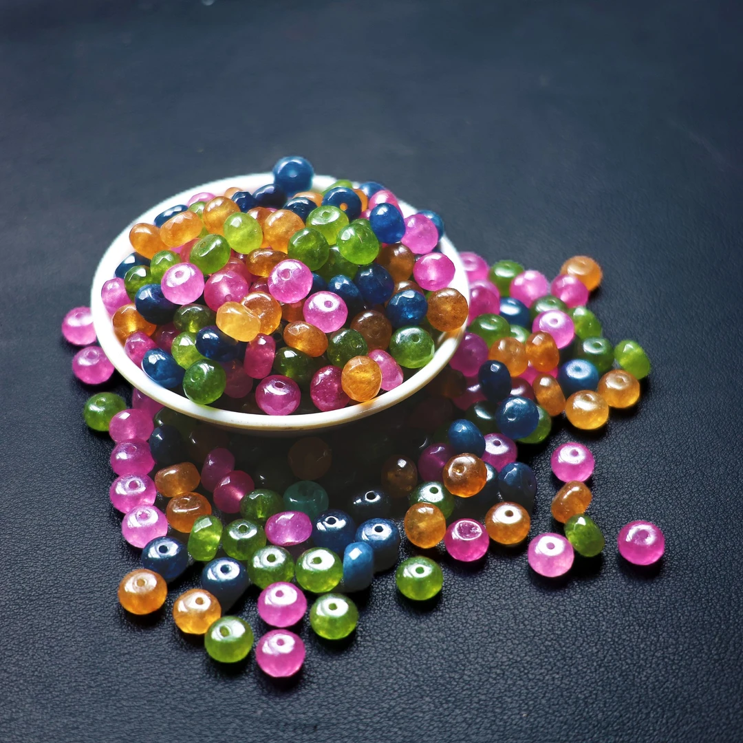 散珠W2099 碧玺算盘6*3MM*30颗