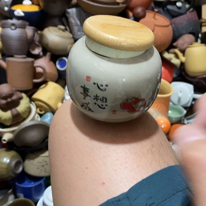 瓷片荷花的小尾巴就算结束