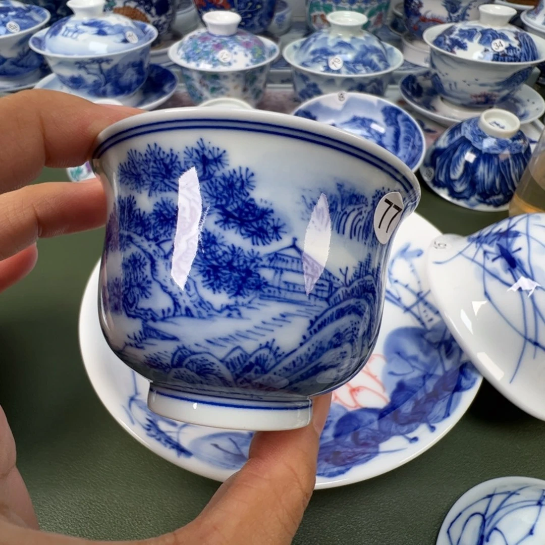 陶瓷景德镇纯手工纯手绘茶具木木77